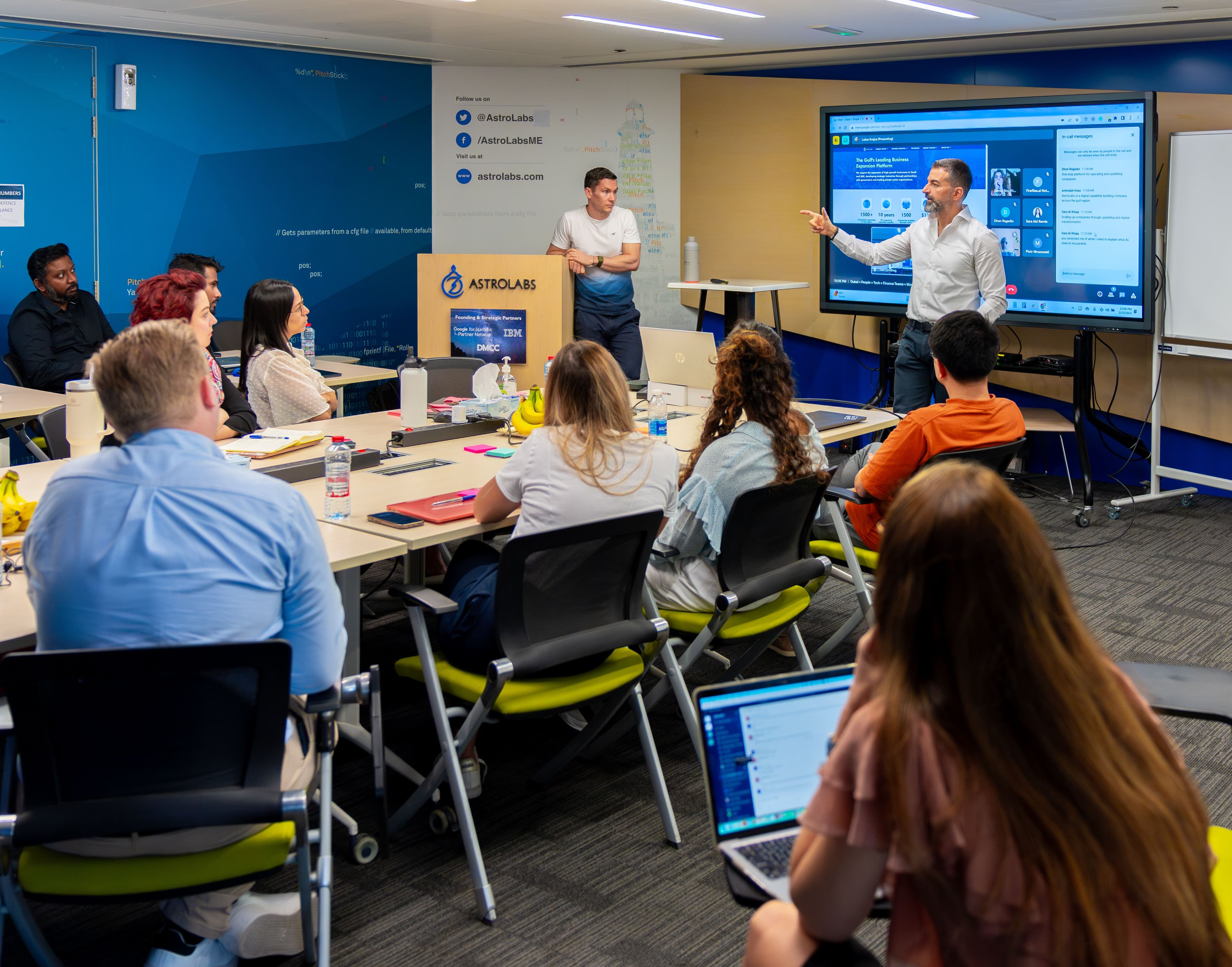 people in a board room presentation